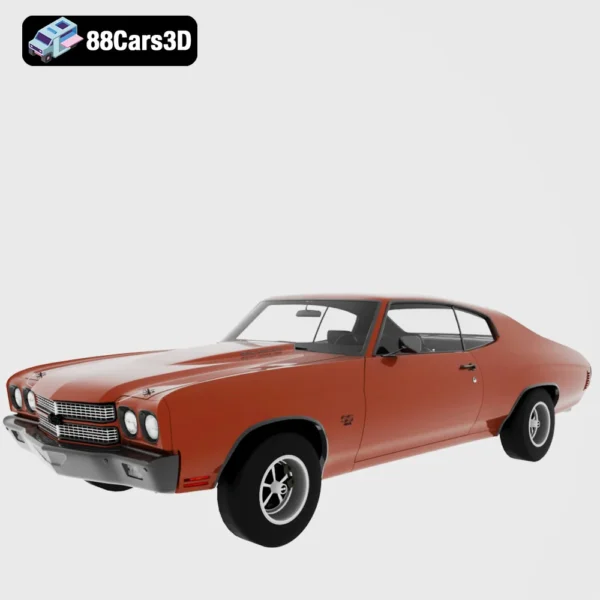 Chevrolet Chevelle SS 454 1970 3D Model Classic Muscle Car for Rendering