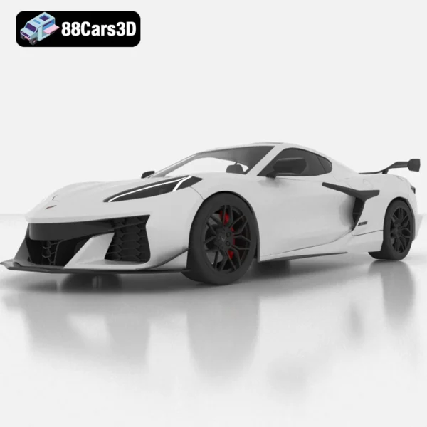 Chevrolet Corvette Z06 2023 3D Model High Performance Sports Car