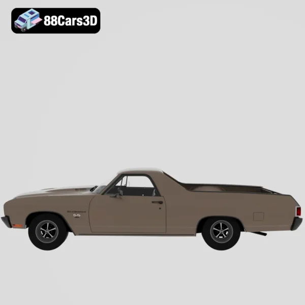 Chevrolet_El_Camino_SS_454_1970-002 Chevrolet El Camino SS 454 1970 3D Model Muscle Car and Pickup Hybrid
