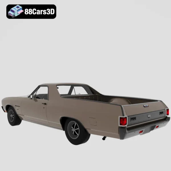 Chevrolet_El_Camino_SS_454_1970-003 Chevrolet El Camino SS 454 1970 3D Model Muscle Car and Pickup Hybrid