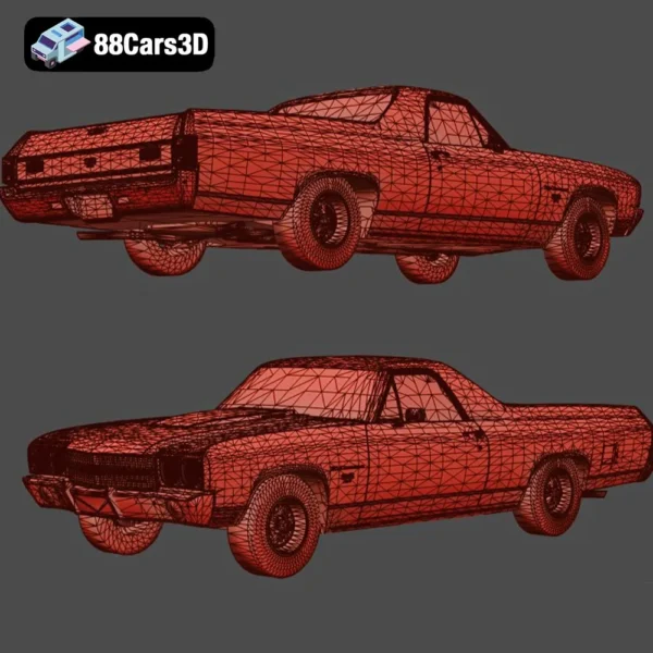 Chevrolet_El_Camino_SS_454_1970-008 Chevrolet El Camino SS 454 1970 3D Model Muscle Car and Pickup Hybrid