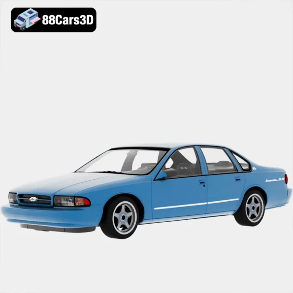 Chevrolet Impala SS 1996 3D Model Classic Full Size Sedan Game Use