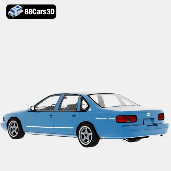 Chevrolet Impala SS 1996 3D Model Classic Full Size Sedan Game Use
