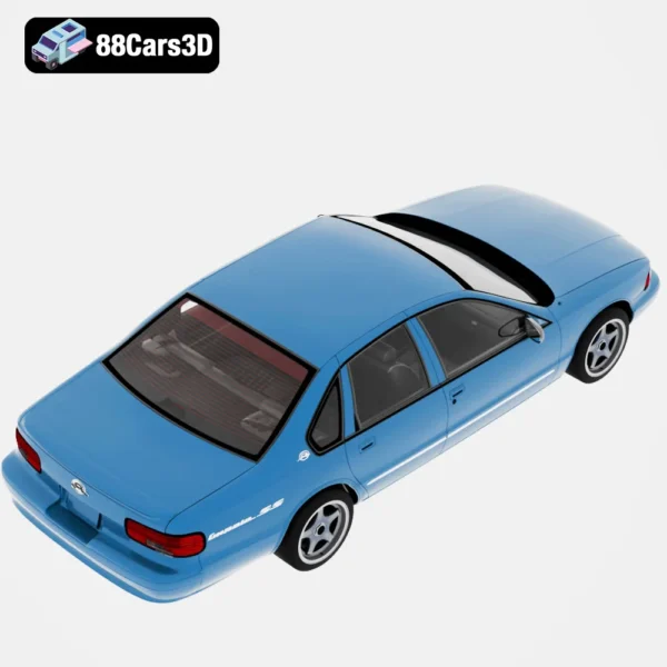 Chevrolet Impala SS 1996 3D Model Classic Full Size Sedan Game Use