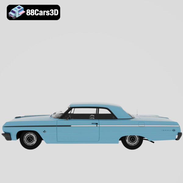 Chevrolet_Impala_SS_409_1964-002 Chevrolet Impala SS 409 1964 3D Model Classic American Muscle Car