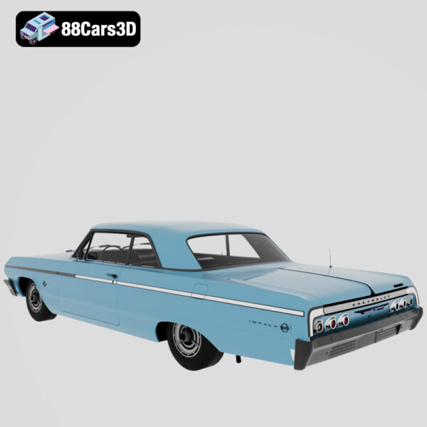Chevrolet_Impala_SS_409_1964-003 Chevrolet Impala SS 409 1964 3D Model Classic American Muscle Car