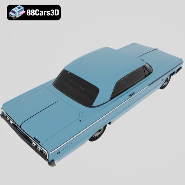 Chevrolet_Impala_SS_409_1964-005 Chevrolet Impala SS 409 1964 3D Model Classic American Muscle Car