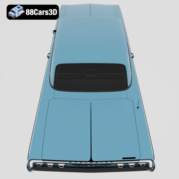 Chevrolet_Impala_SS_409_1964-006 Chevrolet Impala SS 409 1964 3D Model Classic American Muscle Car