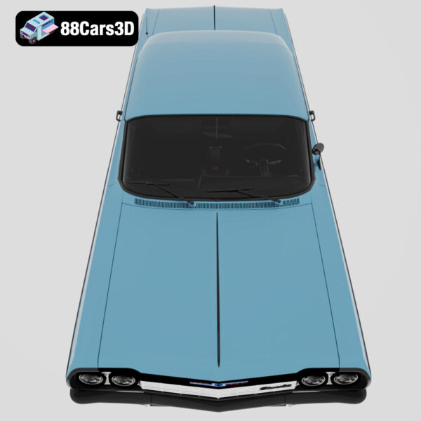 Chevrolet_Impala_SS_409_1964-007 Chevrolet Impala SS 409 1964 3D Model Classic American Muscle Car
