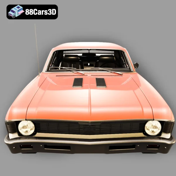 Chevrolet_Nova_SS_396_1969-006 Chevrolet Nova SS 396 1969 3D Model Classic Muscle Car Game Use