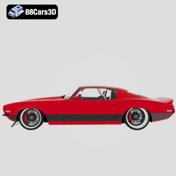 Chevy Camaro 70 3D Model Classic American Muscle Car for Rendering