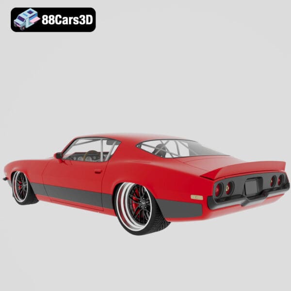 Chevy Camaro 70 3D Model Classic American Muscle Car for Rendering