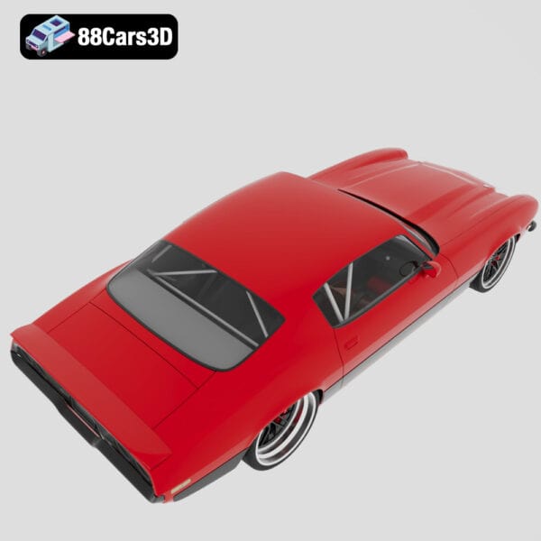 Chevy Camaro 70 3D Model Classic American Muscle Car for Rendering
