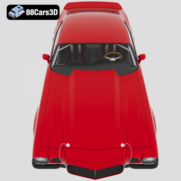 Chevy Camaro 70 3D Model Classic American Muscle Car for Rendering