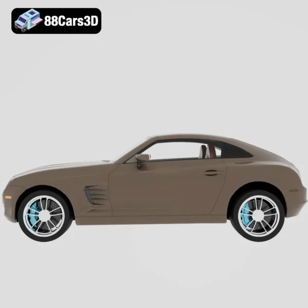 Chrysler_Crossfire-002 Chrysler Crossfire 3D Model Sports Coupe for Rendering