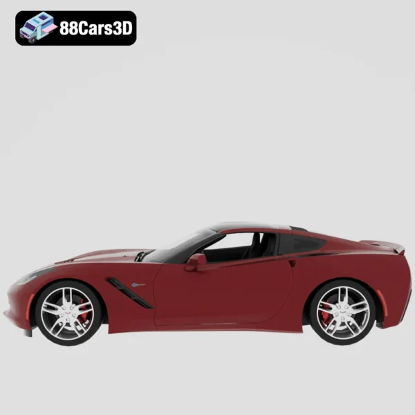 Corvette_C7_Stingray-002 Corvette C7 Stingray 3D Model Sports Car for Rendering Simulation & Game Use