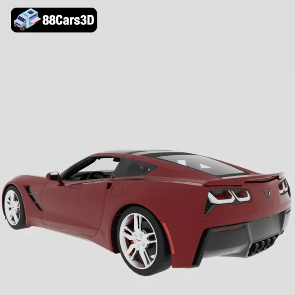 Corvette_C7_Stingray-003 Corvette C7 Stingray 3D Model Sports Car for Rendering Simulation & Game Use