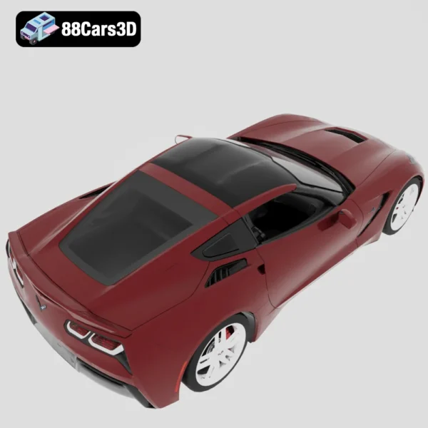 Corvette_C7_Stingray-005 Corvette C7 Stingray 3D Model Sports Car for Rendering Simulation & Game Use
