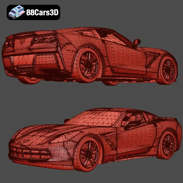 Corvette_C7_Stingray-008 Corvette C7 Stingray 3D Model Sports Car for Rendering Simulation & Game Use