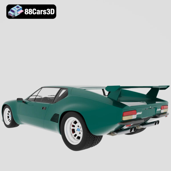 De Tomaso Pantera 3D Model Mid Engine Italian American Classic