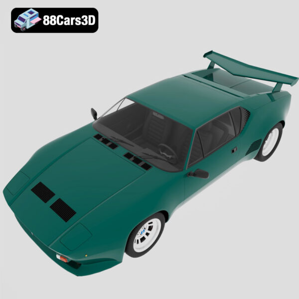 De Tomaso Pantera 3D Model Mid Engine Italian American Classic