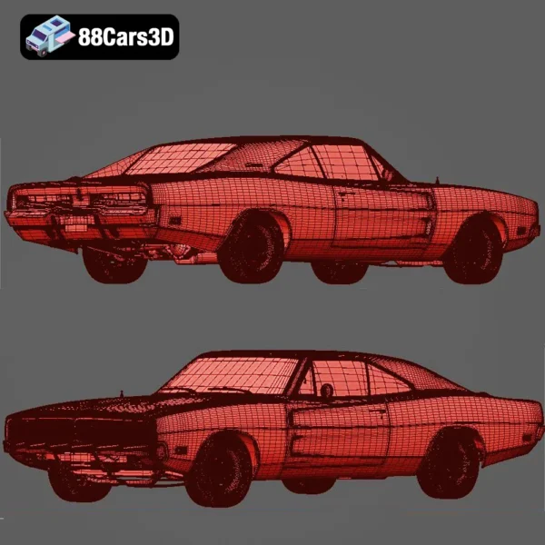 Dodge Charger 1968-008 American Muscle & Classics Pack 4 in 1 Ford Dodge Chevrolet 3D Printable STL