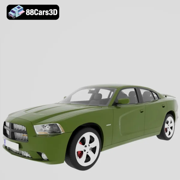 Dodge Charger LX 3D Model Muscle Sedan  Game Use