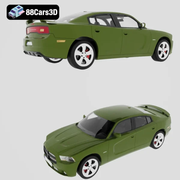 Dodge Charger LX 3D Model Muscle Sedan  Game Use