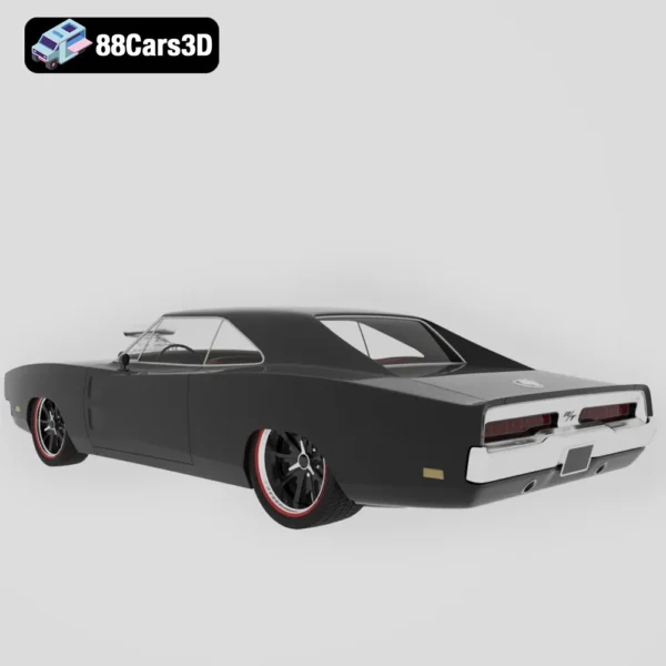 Dodge Charger 69 Custom 3D Model Classic Muscle Car Game Use
