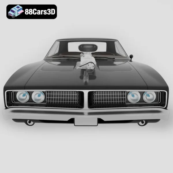 Dodge Charger 69 Custom 3D Model Classic Muscle Car Game Use