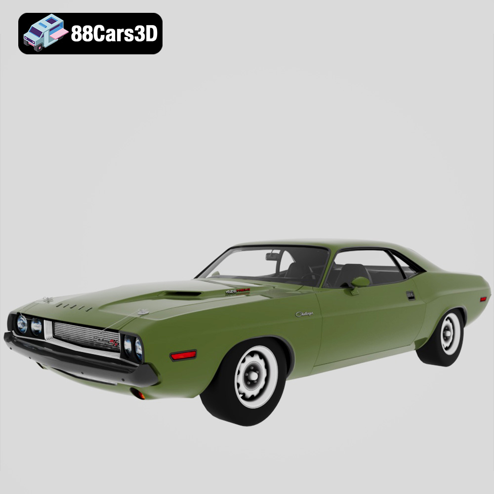 Dodge Challenger RT Hemi 1970 3D Model Iconic Mopar Muscle 3D Printable ...
