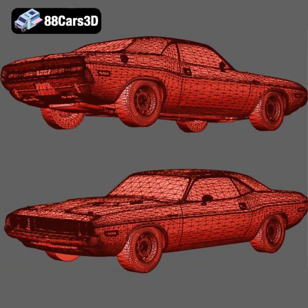 Dodge Challenger RT Hemi 1970 3D Model Iconic Mopar Muscle