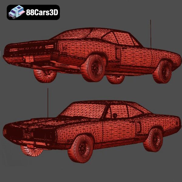 Dodge Coronet Super Bee 1970 3D Model Mopar B Body Muscle 3D Printable STL