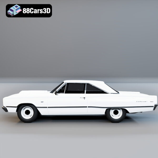 Dodge Coronet W023 1967 3D Model Factory Lightweight Super Stock