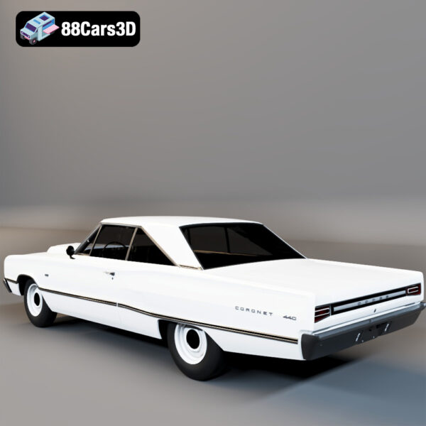 Dodge Coronet W023 1967 3D Model Factory Lightweight Super Stock