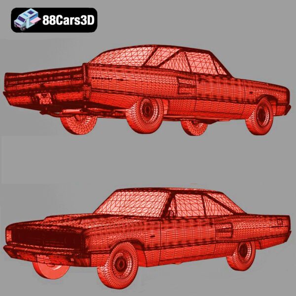 Dodge Coronet W023 1967 3D Model Factory Lightweight Super Stock