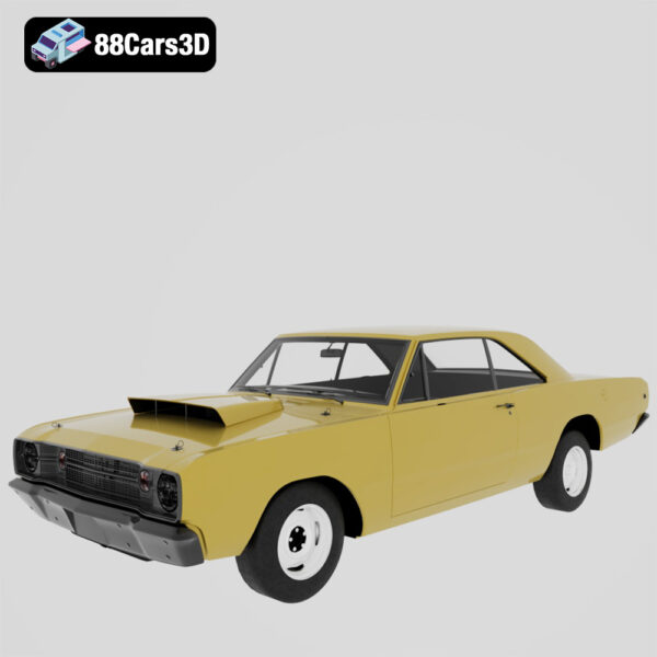 Dodge Dart HEMI Super Stock 1968 3D Model Factory Lightweight Drag Legend