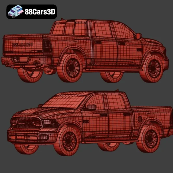Dodge_RAM_1500_Laramie_Limited_2015_008 Dodge Ram 1500 Laramie Limited 3D Model Luxury Pickup for Rendering
