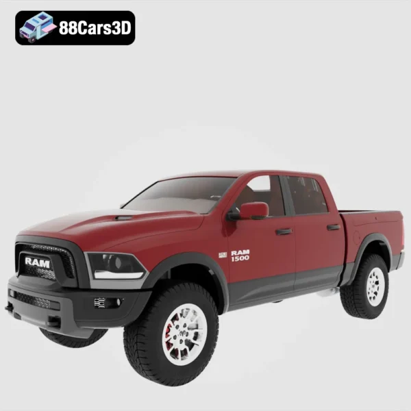 Dodge Ram 1500 Rebel 2015 3D Model  Rugged Pickup Truck
