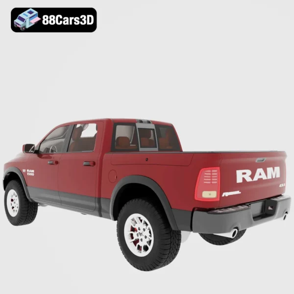 Dodge_Ram_1500_Rebel_2015-003 Dodge Ram 1500 Rebel 2015 3D Model Rugged Pickup Truck