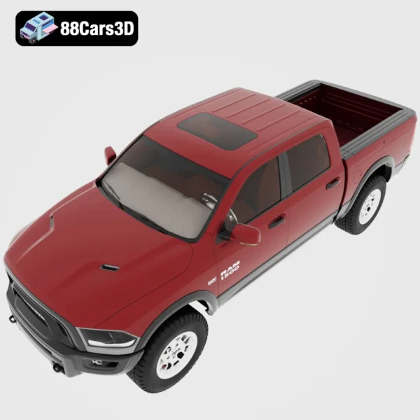 Dodge_Ram_1500_Rebel_2015-004 Dodge Ram 1500 Rebel 2015 3D Model Rugged Pickup Truck