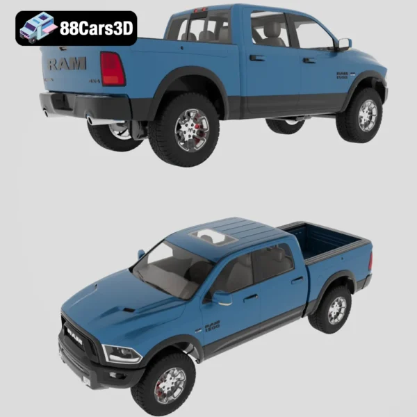 Dodge Ram 1500 Rebel 2025 3D Model Rugged Off Road Pickup