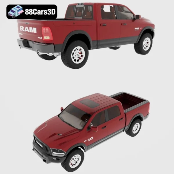 Dodge_Ram_1500_Rebel_2015-007 Dodge Ram 1500 Rebel 2015 3D Model Rugged Pickup Truck