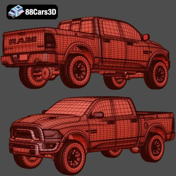 Dodge_Ram_1500_Rebel_2015-008 Dodge Ram 1500 Rebel 2015 3D Model Rugged Pickup Truck