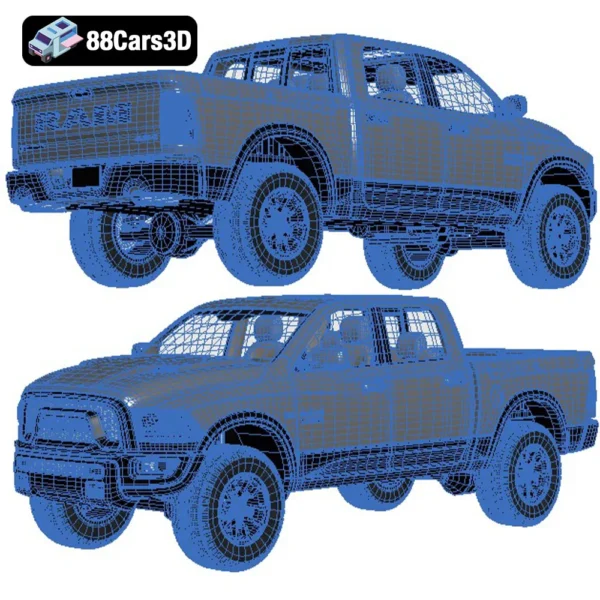 Dodge Ram 1500 Rebel 2025 3D Model Rugged Off Road Pickup