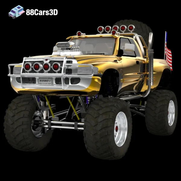 Dodge Ram Bigfoot 3D Model Monster Truck