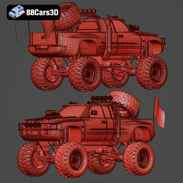 Dodge Ram Bigfoot 3D Model Monster Truck