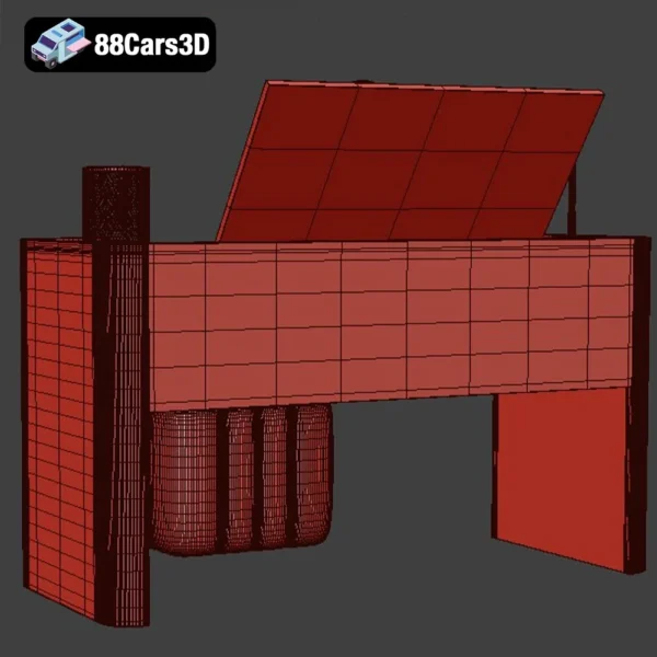 Dressing Table DAMA 3D Model Elegant Vanity for Rendering