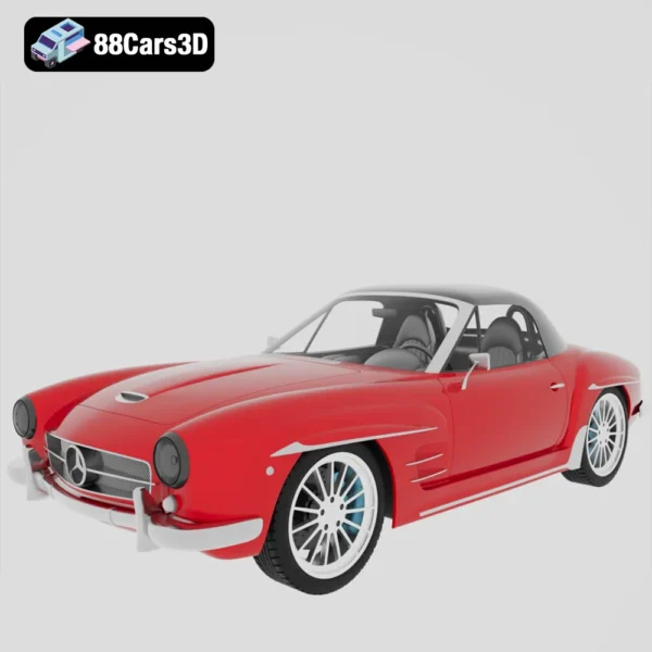 Duesen Bayern Mystar 190 SL 1 3D Model Classic Luxury Car for Rendering