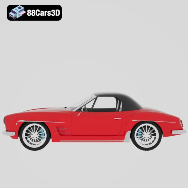 Duesen Bayern Mystar 190 SL 1-002 Duesen Bayern Mystar 190 SL 1 3D Model Classic Luxury Car for Rendering